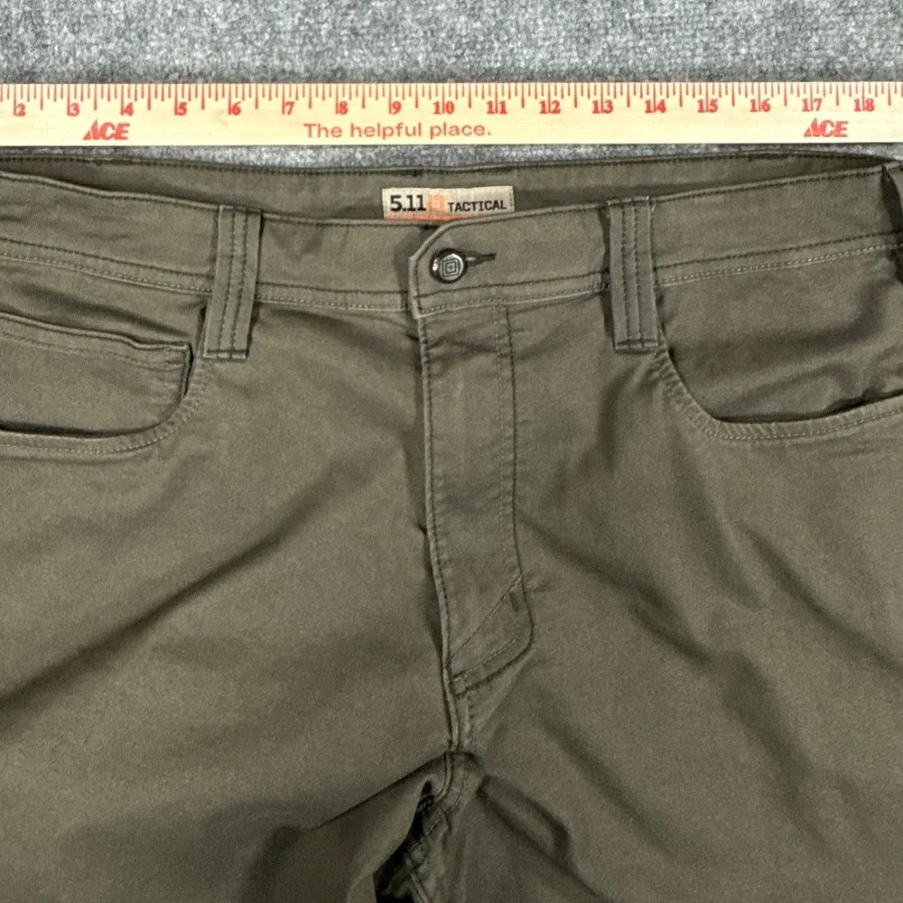 5.11 Tactical Defender-Flex Slim Pants Mens 38x36 Ranger Green 5-Pocket